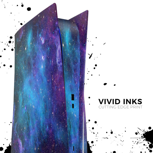 Azure Nebula - Full Body Skin Decal Wrap Kit for Sony Playstation 5,