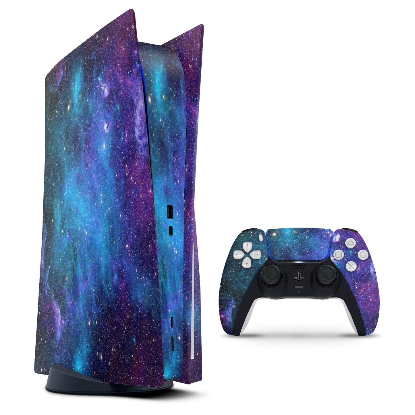 Azure Nebula - Full Body Skin Decal Wrap Kit for Sony Playstation 5,