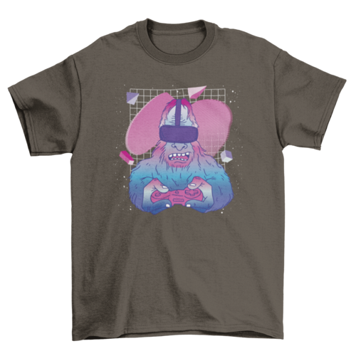 Bigfoot vaporwave vr t-shirt